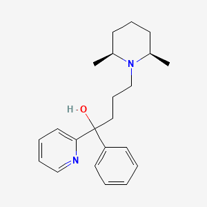 rel-4-((2S,6R)-2,6-Dimethylpiperidin-1-yl)-1-phenyl-1-(pyridin-2-yl)butan-1-ol chemical structure (CAS 68252-19-7)