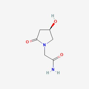 (R)-2-(4-Hydroxy-2-oxopyrrolidin-1-yl)acetamide chemical structure (CAS 68252-28-8)