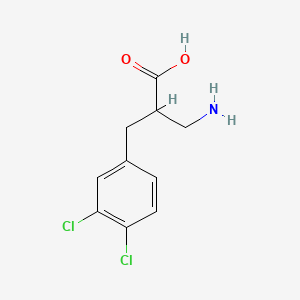 3-Amino-2-(3,4-dichlorobenzyl)propanoic acid chemical structure (CAS 682803-15-2)