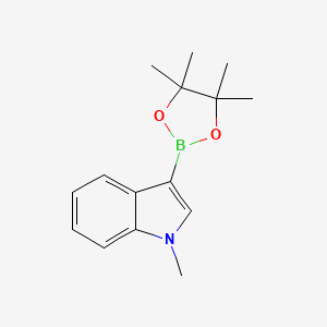 1-Methyl-3-(4,4,5,5-tetramethyl-1,3,2-dioxaborolan-2-yl)-1H-indole chemical structure (CAS 683229-61-0)