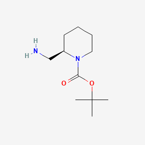 (R)-tert-Butyl 2-(aminomethyl)piperidine-1-carboxylate chemical structure (CAS 683233-14-9)