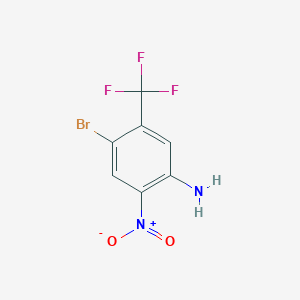 4-Bromo-2-nitro-5-(trifluoromethyl)aniline chemical structure (CAS 683241-86-3)