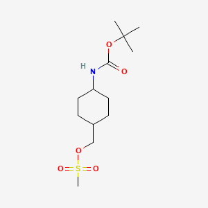 tert-butyl N-[trans-4-[(methanesulfonyloxy)methyl]cyclohexyl]carbamate chemical structure (CAS 683269-95-6)