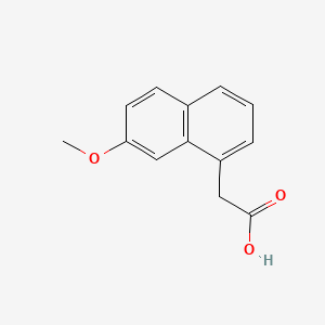 2-(7-Methoxynaphthalen-1-yl)acetic acid chemical structure (CAS 6836-22-2)