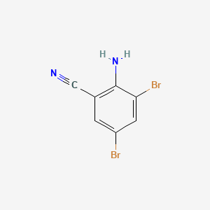 2-Amino-3,5-dibromobenzonitrile chemical structure (CAS 68385-95-5)