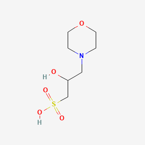 2-Hydroxy-3-morpholinopropane-1-sulfonic acid chemical structure (CAS 68399-77-9)