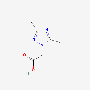 2-(3,5-Dimethyl-1H-1,2,4-triazol-1-yl)acetic acid chemical structure (CAS 684249-99-8)