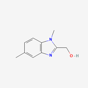 (1,5-Dimethyl-1H-benzo[d]imidazol-2-yl)methanol chemical structure (CAS 68426-72-2)
