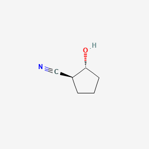 trans-2-Hydroxycyclopentane-1-carbonitrile chemical structure (CAS 68455-39-0)