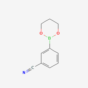 3-(1,3,2-Dioxaborinan-2-yl)benzonitrile chemical structure (CAS 684648-40-6)