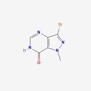 3-Bromo-1-methyl-1H-pyrazolo[4,3-d]pyrimidin-7-ol chemical structure (CAS 68479-27-6)