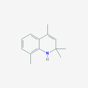 2,2,4,8-Tetramethyl-1,2-dihydroquinoline chemical structure (CAS 6848-19-7)