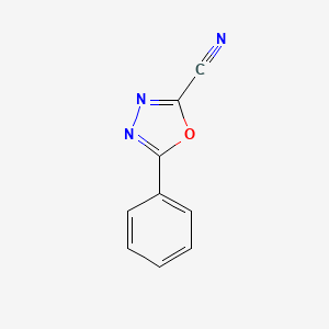 5-Phenyl-1,3,4-oxadiazole-2-carbonitrile chemical structure (CAS 68496-63-9)