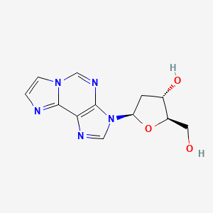 (2R,3S,5R)-2-(Hydroxymethyl)-5-(3H-imidazo[2,1-i]purin-3-yl)tetrahydrofuran-3-ol chemical structure (CAS 68498-25-9)