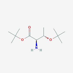 (2R,3S)-tert-Butyl 2-amino-3-(tert-butoxy)butanoate chemical structure (CAS 685087-27-8)