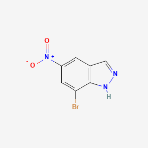 7-Bromo-5-nitro-1H-indazole chemical structure (CAS 685109-10-8)