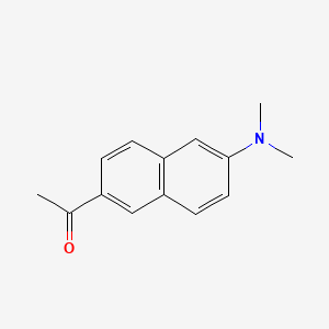 1-(6-(Dimethylamino)naphthalen-2-yl)ethanone chemical structure (CAS 68520-00-3)