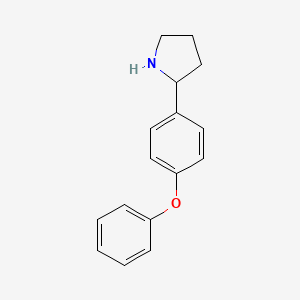 2-(4-Phenoxyphenyl)pyrrolidine chemical structure (CAS 68548-73-2)