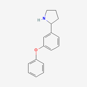 2-(3-Phenoxyphenyl)pyrrolidine chemical structure (CAS 68548-75-4)