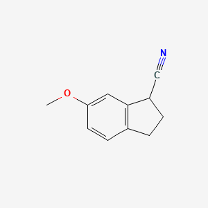6-Methoxy-2,3-dihydro-1H-indene-1-carbonitrile chemical structure (CAS 68549-22-4)