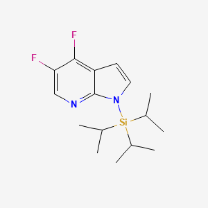 4,5-Difluoro-1-(triisopropylsilyl)-1H-pyrrolo[2,3-b]pyridine chemical structure (CAS 685513-89-7)