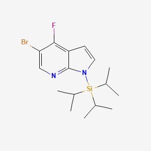 5-Bromo-4-fluoro-1-(triisopropylsilyl)-1H-pyrrolo[2,3-b]pyridine chemical structure (CAS 685513-91-1)