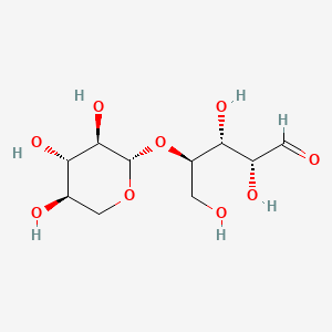 (2R,3R,4R)-2,3,5-Trihydroxy-4-(((2S,3R,4S,5R)-3,4,5-trihydroxytetrahydro-2H-pyran-2-yl)oxy)pentanal chemical structure (CAS 6860-47-5)