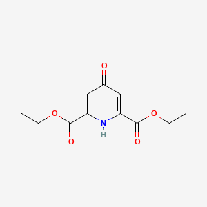 Diethyl 4-hydroxypyridine-2,6-dicarboxylate chemical structure (CAS 68631-52-7)