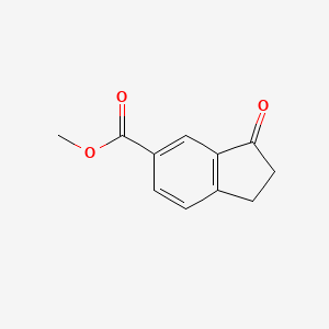 Methyl 3-oxo-2,3-dihydro-1H-indene-5-carboxylate chemical structure (CAS 68634-03-7)