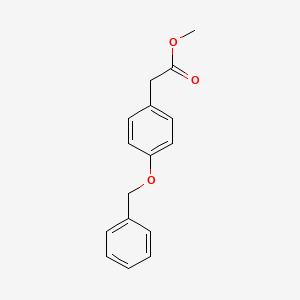 Methyl 2-(4-(benzyloxy)phenyl)acetate chemical structure (CAS 68641-16-7)