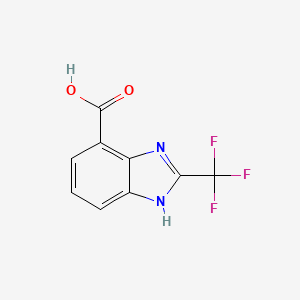 2-(Trifluoromethyl)-1H-benzo[d]imidazole-7-carboxylic acid chemical structure (CAS 6866-57-5)