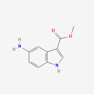 Methyl 5-amino-1H-indole-3-carboxylate chemical structure (CAS 686747-19-3)