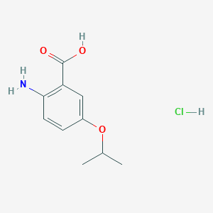 2-Amino-5-isopropoxybenzoic acid hydrochloride chemical structure (CAS 68701-16-6)