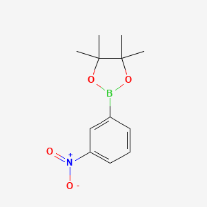 4,4,5,5-Tetramethyl-2-(3-nitrophenyl)-1,3,2-dioxaborolane chemical structure (CAS 68716-48-3)