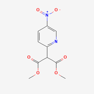 Dimethyl 2-(5-nitropyridin-2-yl)malonate chemical structure (CAS 68719-87-9)