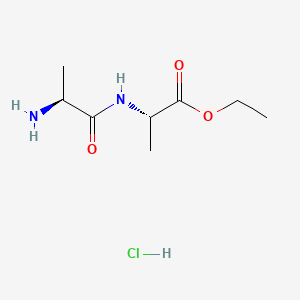 Ethyl L-alanyl-L-alaninate hydrochloride chemical structure (CAS 68742-81-4)