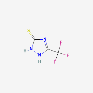 5-(Trifluoromethyl)-4H-1,2,4-triazole-3-thiol chemical structure (CAS 68744-64-9)