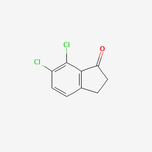 6,7-Dichloro-2,3-dihydro-1H-inden-1-one chemical structure (CAS 68755-30-6)