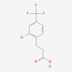 3-(2-Bromo-4-(trifluoromethyl)phenyl)propanoic acid chemical structure (CAS 68755-36-2)