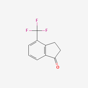 4-(Trifluoromethyl)-1-indanone chemical structure (CAS 68755-42-0)