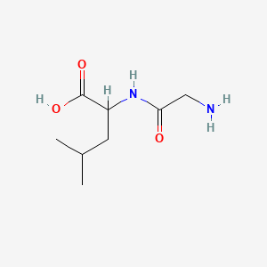 2-(2-Aminoacetamido)-4-methylpentanoic acid chemical structure (CAS 688-14-2)