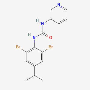1-(2,6-Dibromo-4-isopropylphenyl)-3-(pyridin-3-yl)urea chemical structure (CAS 688309-70-8)