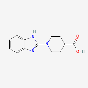 1-(1H-Benzo[d]imidazol-2-yl)piperidine-4-carboxylic acid chemical structure (CAS 688760-67-0)