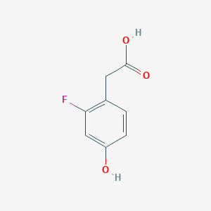 2-Fluoro-4-hydroxyphenylacetic acid chemical structure (CAS 68886-07-7)
