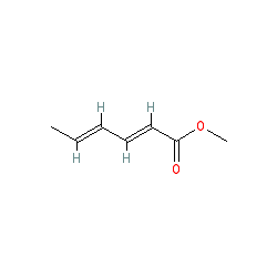 (2E,4E)-Methyl hexa-2,4-dienoate chemical structure (CAS 689-89-4)