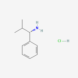 (S)-2-Methyl-1-phenylpropan-1-amine hydrochloride chemical structure (CAS 68906-27-4)