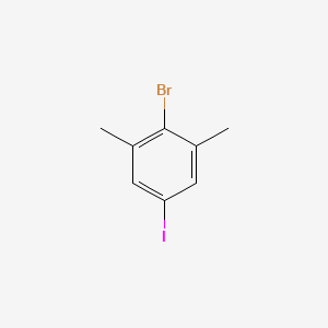 2-Bromo-5-iodo-1,3-dimethylbenzene chemical structure (CAS 689260-53-5)