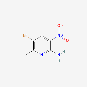 5-Bromo-6-methyl-3-nitropyridin-2-amine chemical structure (CAS 68957-50-6)