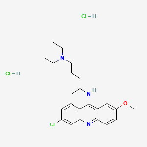 N4-(6-Chloro-2-methoxyacridin-9-yl)-N1,N1-diethylpentane-1,4-diamine dihydrochloride chemical structure (CAS 69-05-6)