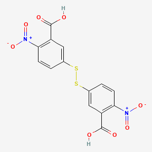 5,5'-Disulfanediylbis(2-nitrobenzoic acid) chemical structure (CAS 69-78-3)